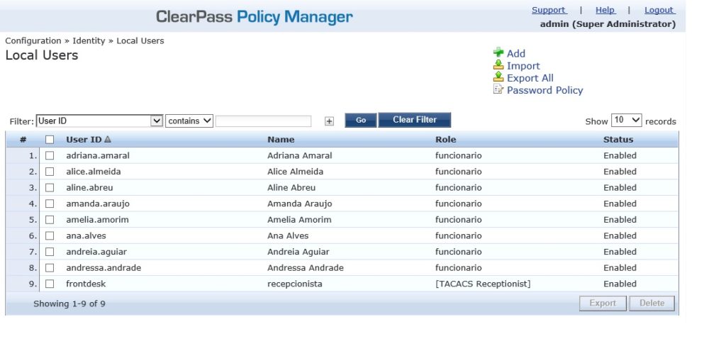 base local clearpass